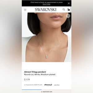 Swarovski Pendant RND CZWH/RHS Necklace